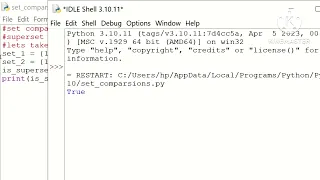 set comparison in python