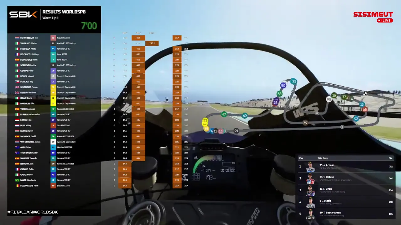 🔴 LIVE WSSP WSBK 2026 Eicma Italian Round | Superpole | Tracking Timing Data & aCommentary 2026-09-26 08:38