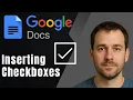 Google Docs Tutorial Inserting Interactive Checkboxes 2025 How-To Guide