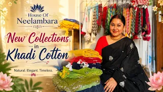 New Sarees Collections in Khadi Cotton #priyankapandeyofficial06 #houseofneelambara #saree #mystore 