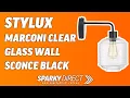 Stylux SL63531CL Marconi Clear Glass Wall Sconce Black