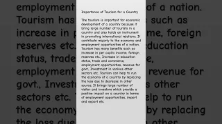 Short Essay On Importance Of Tourism For A Country Shorts Essaywriting English  Short Essay On Importance Of Tourism For A Country Shorts Essaywriting English