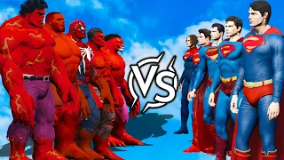 TEAM RED HULK VS TEAM SUPERMAN