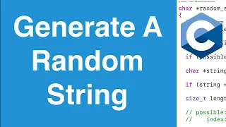 Generate A Random String C Programming Example
