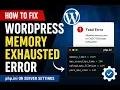 WordPress Memory Exhausted Error 2 Fixes That Actually Work