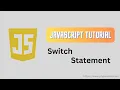 JavaScript Switch Statement JS Switch Statement JavaScript Tutorials In Hindi 2025