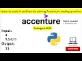 Number sum learn python by solving Accenture coding question 2022 batch
