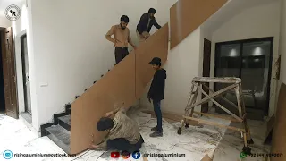 how to make stair railing fharma mdf glass railing fharma making process fharma bnany ka tarika