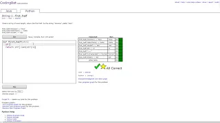 String-1 first - half Python Tutorial codingbat com