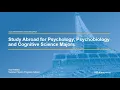 Study Abroad for Psychology Psychobiology and Cognitive Science Majors
