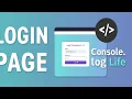 Responsive Login Page using HTML CSS Console log Life