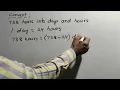 Convert - hours into days and hours