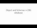 Object Schema In EBS Database
