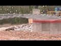 Joplin s first suspension bridge under construction along Tin Cup Trail