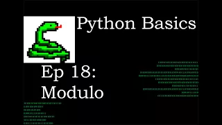 Python Basics Modulo To Find The Remainder of Division