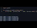 how to get all running processes using python