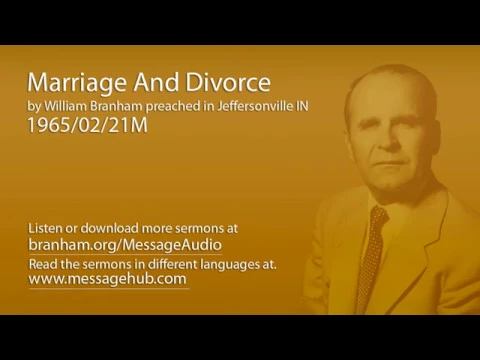 Download MP3 Marriage And Divorce (William Branham 65/02/21M)