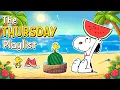 Thursday Happy Vibes with Snoopy Smooth Summer Morning Jazz Playlist for Sunny Start
