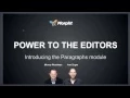 Power to the Editors Introducing the Paragraphs module by Ivan Zugec and Murray Woodman