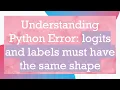 Understanding Python Error logits and labels must have the same shape