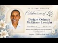 Service of Thanksgiving for Dwight Lyseight August 7 2026 10 00 A M