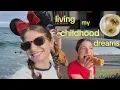 going to Disneyland the beach and a baseball game when we re not working