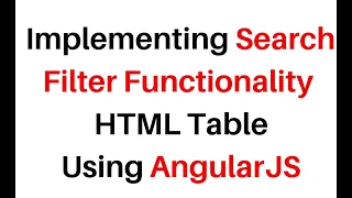 AngularJS 1 5 11 Search Filter Records Example