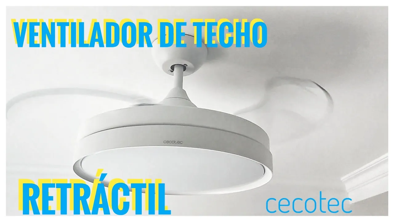 NUEVO ventilador de techo con aspas retráctiles!! CECOTEC