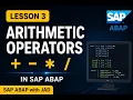 SAP ABAP Tutorial for Beginners Arithmetic Operators Explained