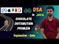14 Chocolate Distribution Problem DSA Problem solving series for MAANG in Java