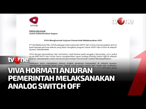 Press Release Penghentian Siaran Analog ANTV & tvOne