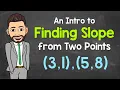 An Intro to Finding Slope from Two Points Math with Mr J
