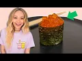 STRAWBERRY FLAVORED FISH EGGS hyperrealistic sushi cake