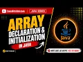 Array Declaration Initialization in Java Java Arrays Tutorial Array in Java