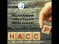 Hazard Analysis Critical Control Points HACCP