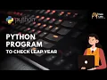 Python program to check whether the given year is a leap year or not