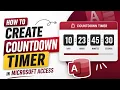 How To Create Countdown Timer In Microsoft Access - COMPLETE TUTORIALS