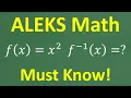 Taking The ALEKS Math Placement Exam You MUST Know This to SCORE WELL