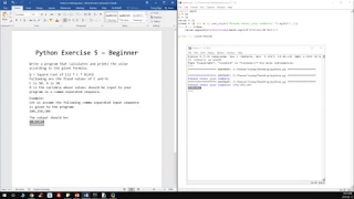 Python Exercise 5 - Beginner