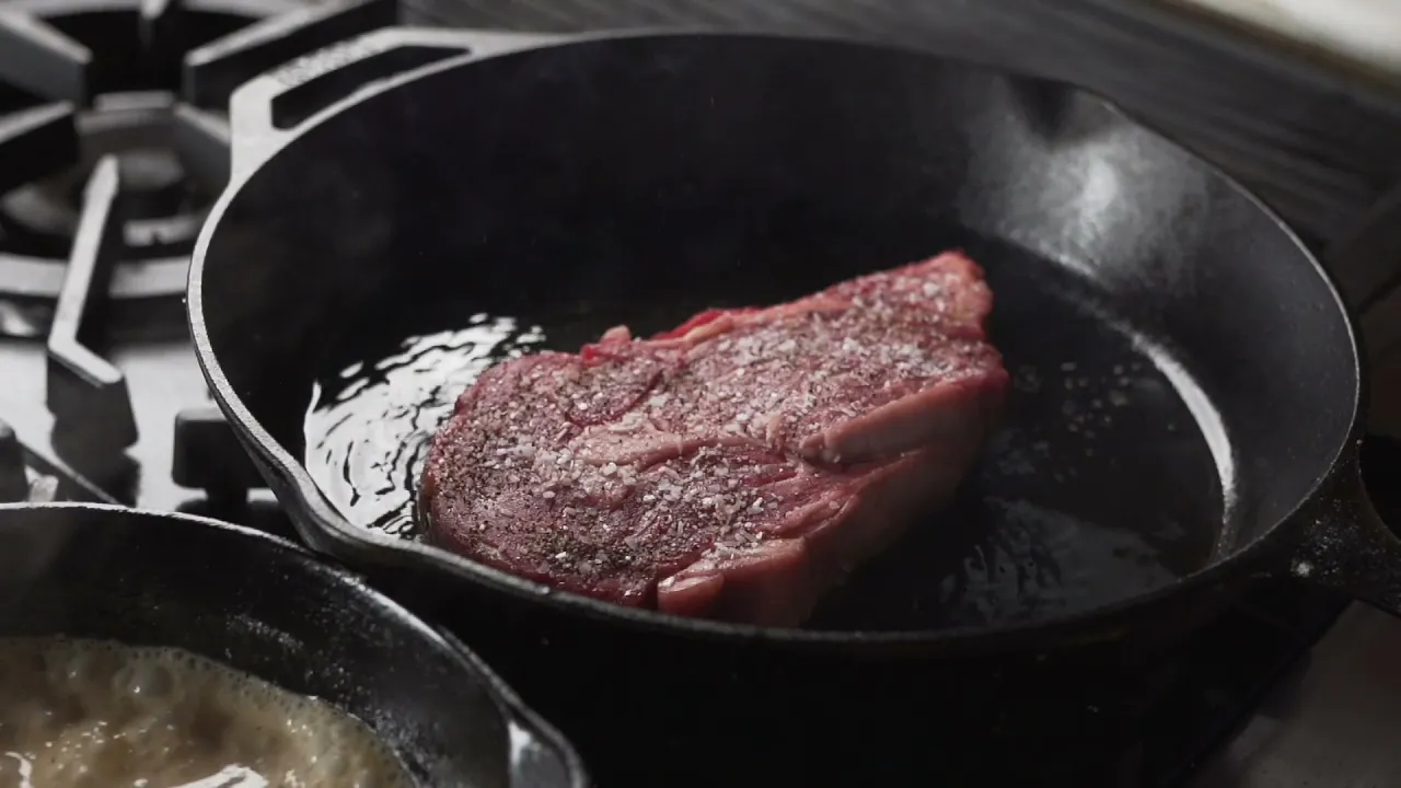 Oklahoma Beef Ribeye Steak with a Whiskey Cream Sauce