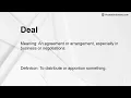 Deal Meaning