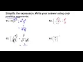 Simplify the expression Write your answer using only positive exponents