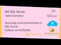 Setup Fulltext Search on Filestream - File tables PDF Documents SQL 2014