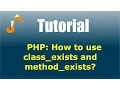 PHP How to use class - exists and method