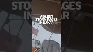 Violent storm rages taking 10 boats with it #windedvoyage #sailinglife #dakar #africa #storms