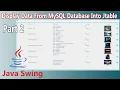 Display Data From MySQL Database Into Jtable In Java Part 2