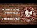 Wilson County Commission - December 2025