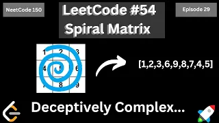 LeetCode Spiral Matrix using Python Solving all 150 NeetCode Problems Episode 29