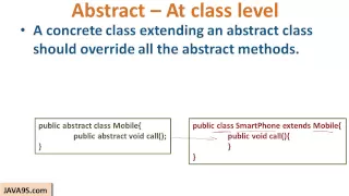 Java Tutorial 18 Abstract classes and Methods in Java - Java Beginners tutorial by Java9s
