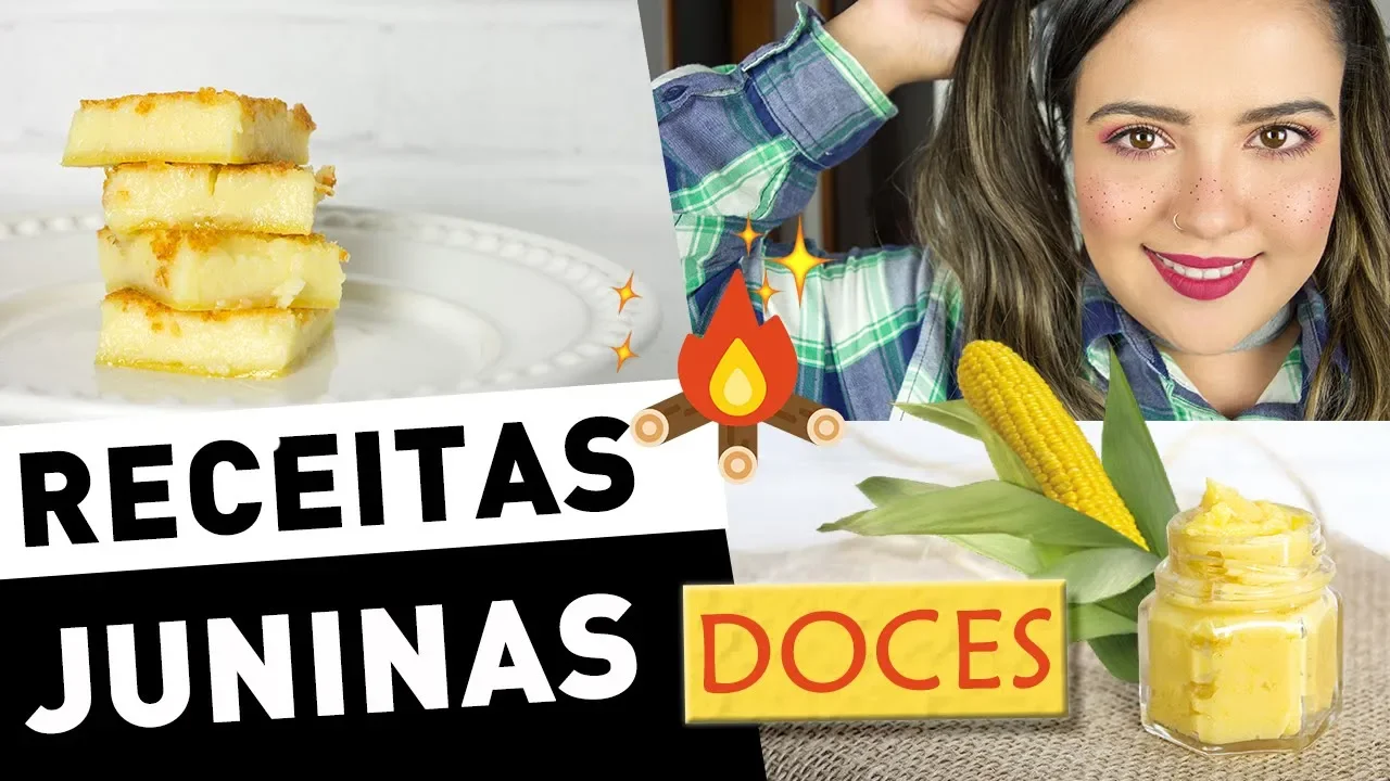 BRIGADEIRO DE MILHO, BOLO DE FUBÁ E COCADA RECEITAS JUNINAS UM PALPITE